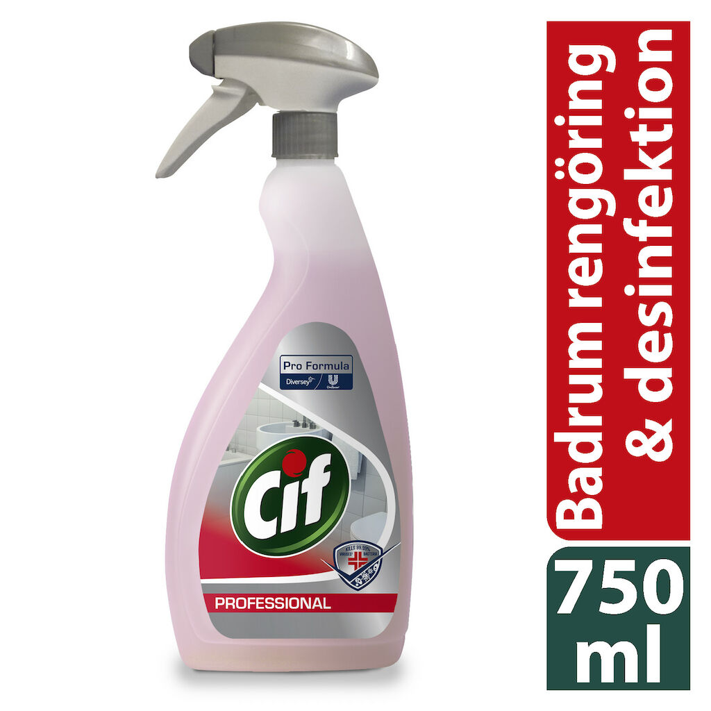 Cif Pro Formula Sani 4 in 1 Plus 6x0.75L - Desinficerande sanitetsrengöringsmedel med 4 i 1 funktion